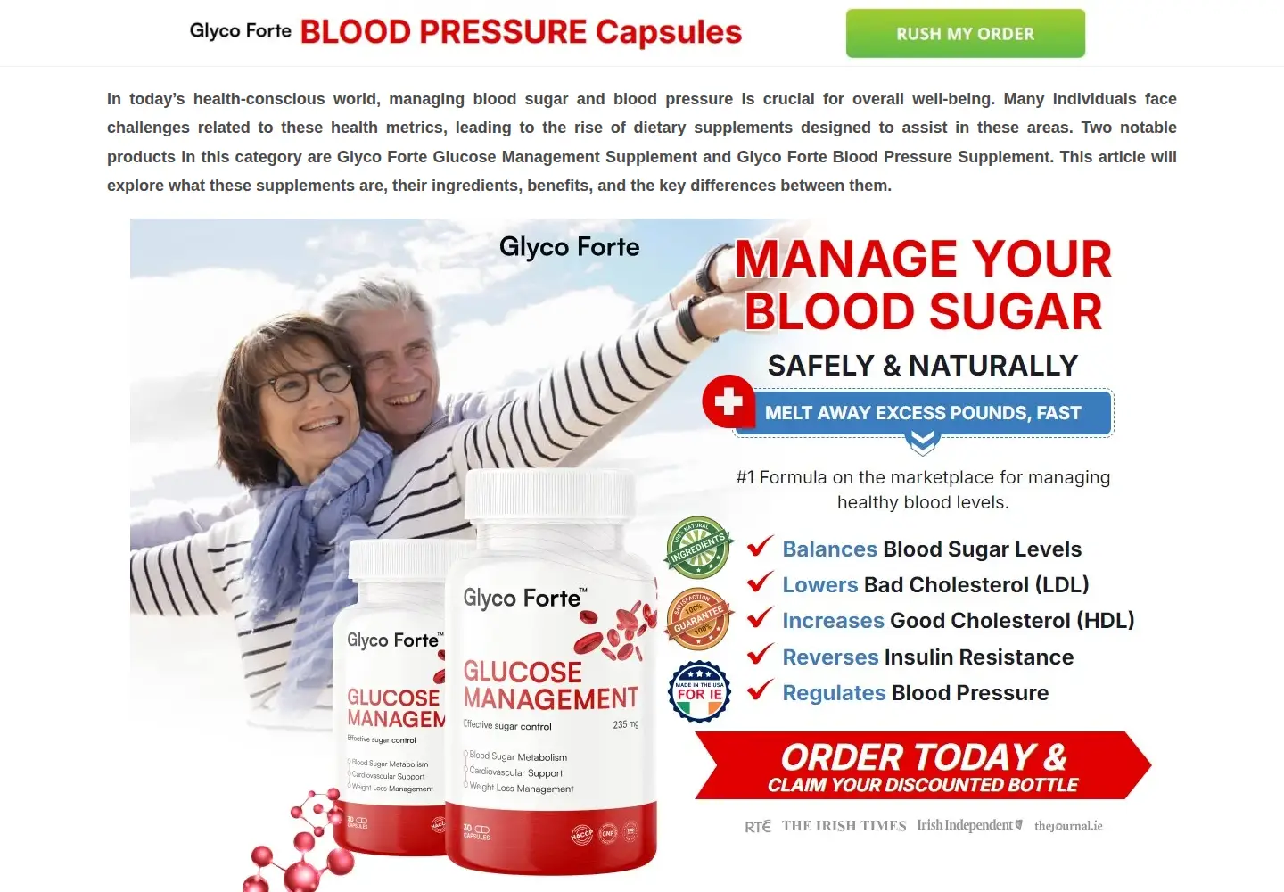 Screenshot of glyco-forte.com