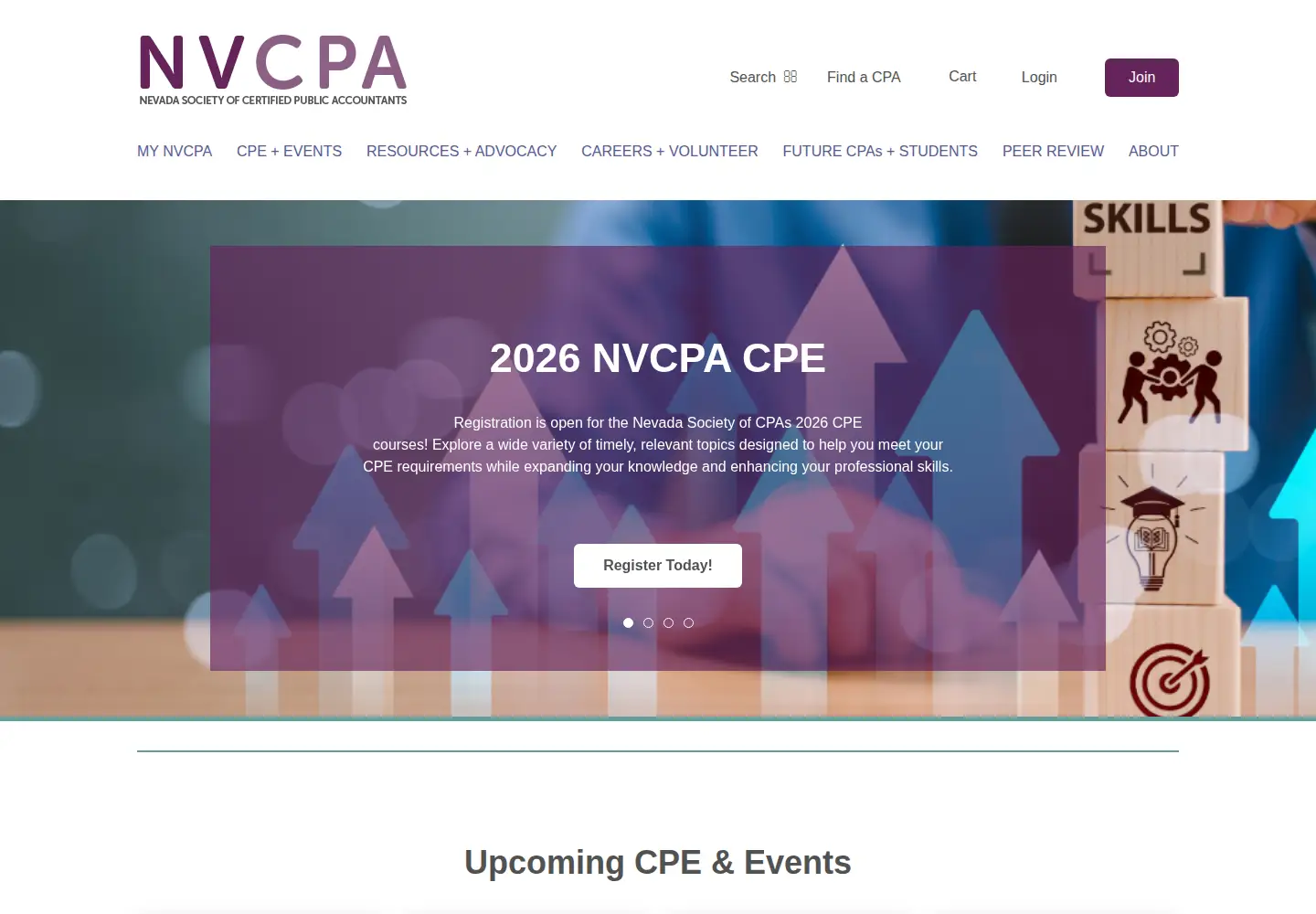 Screenshot of nevadacpa.org
