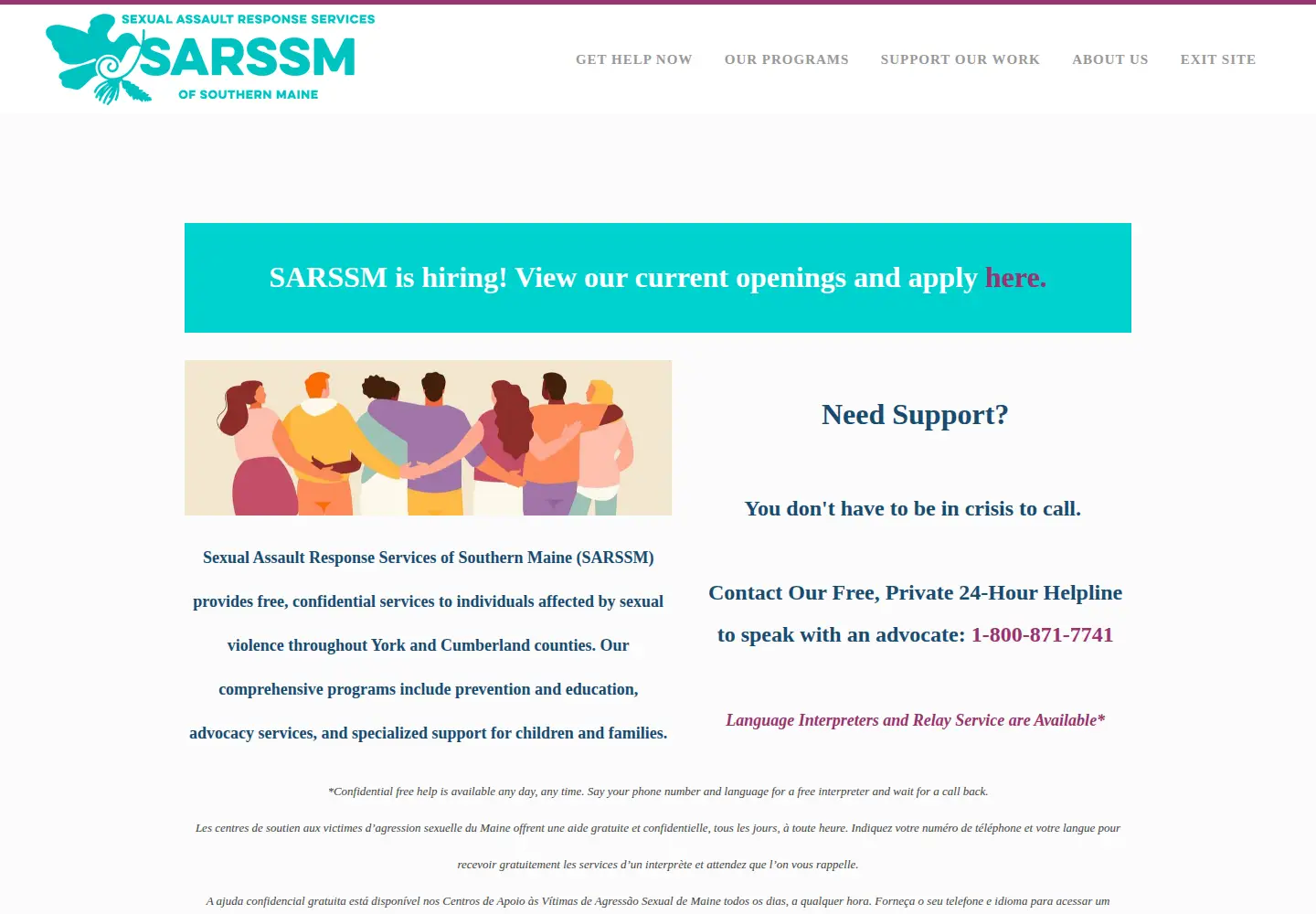 Screenshot of sarssm.org