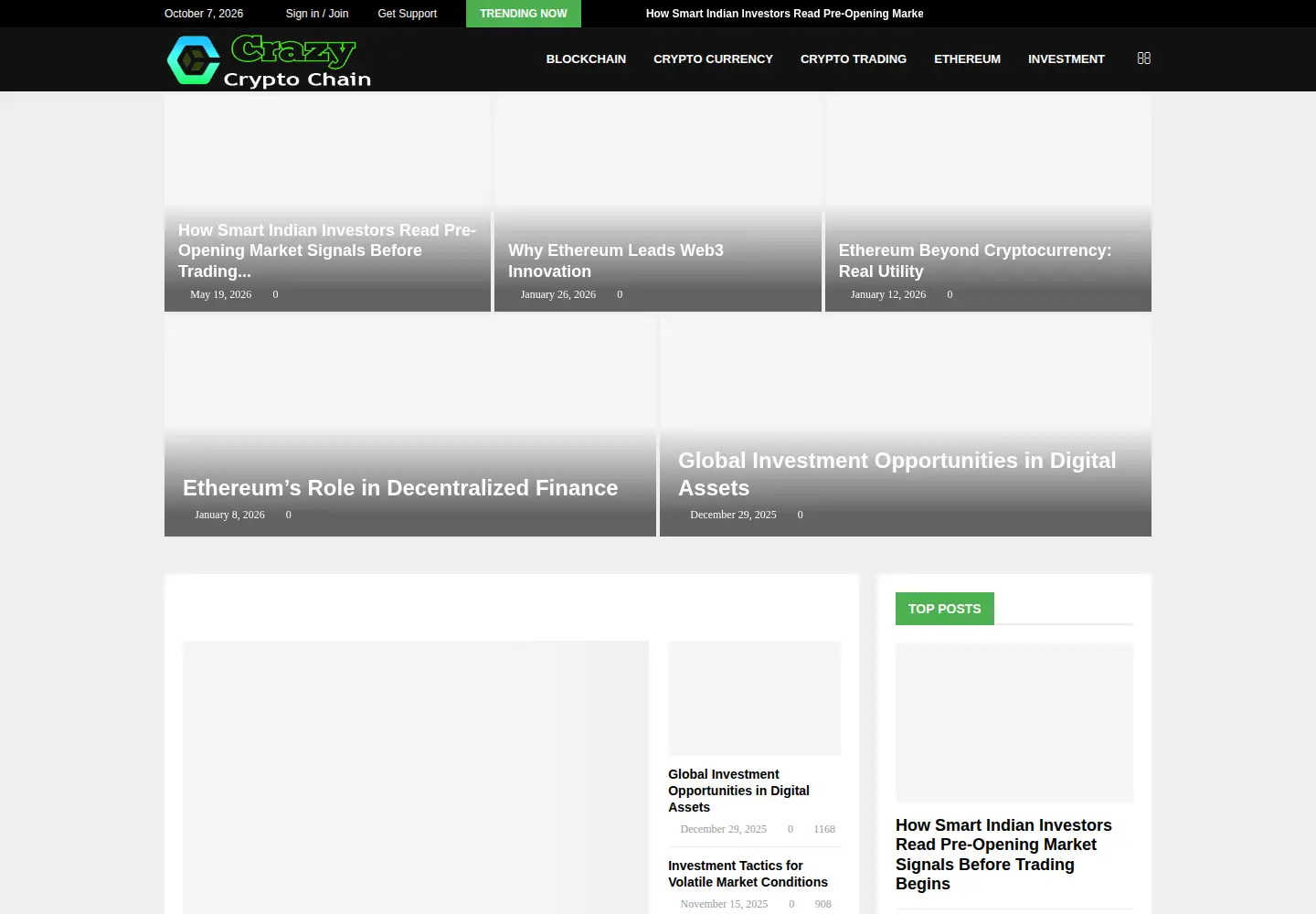 Screenshot of crazycryptochain.com