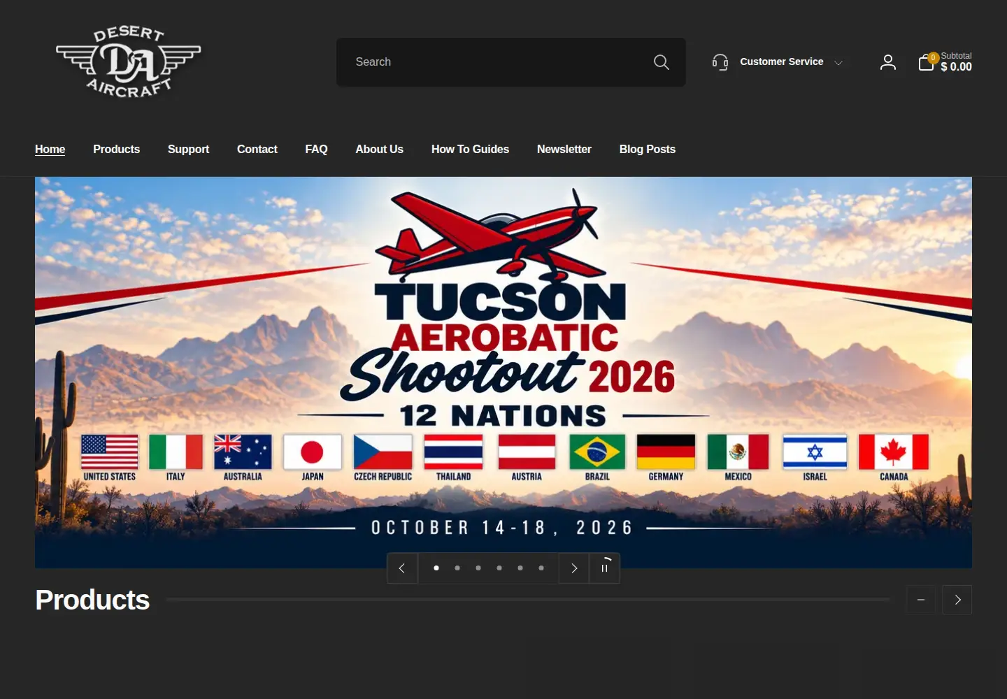 Screenshot of desertaircraft.com