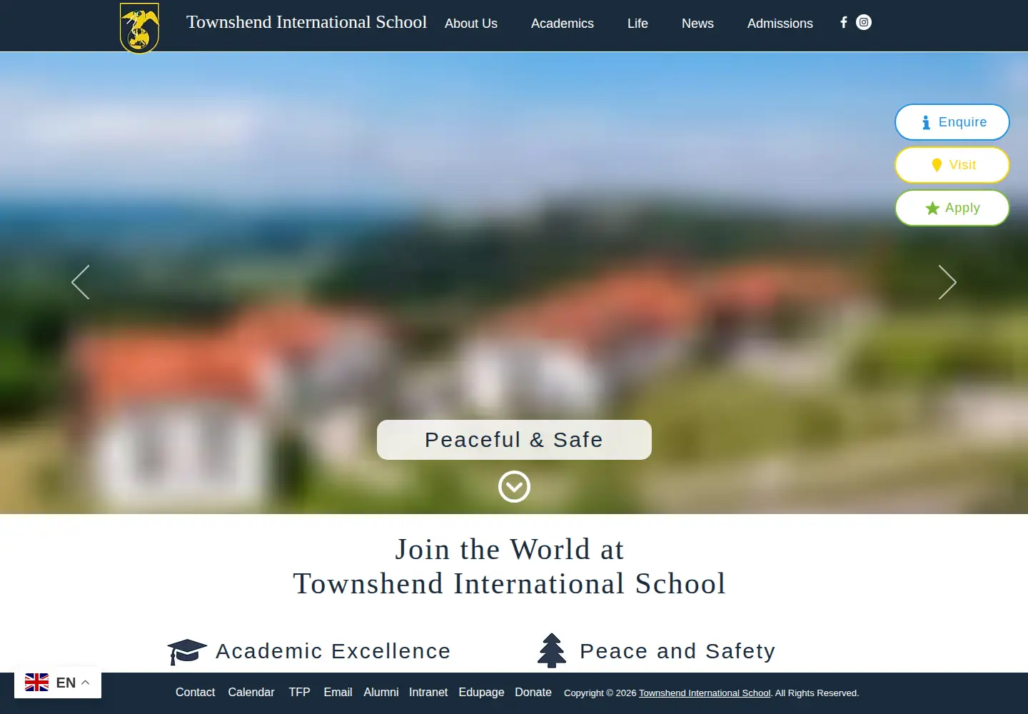 Captured homepage of townshend.cz in the current scan
