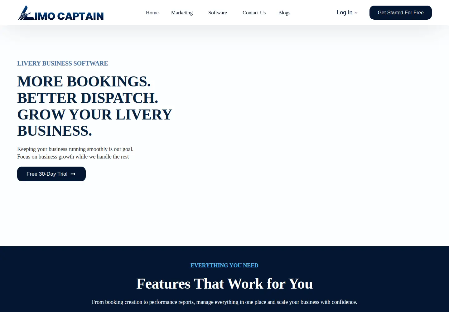 Screenshot of limocaptain.com