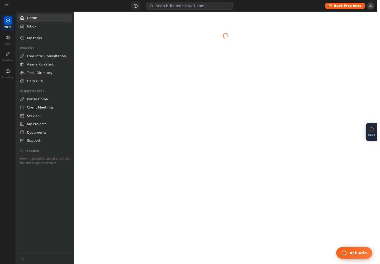 Screenshot of teamkickstart.com