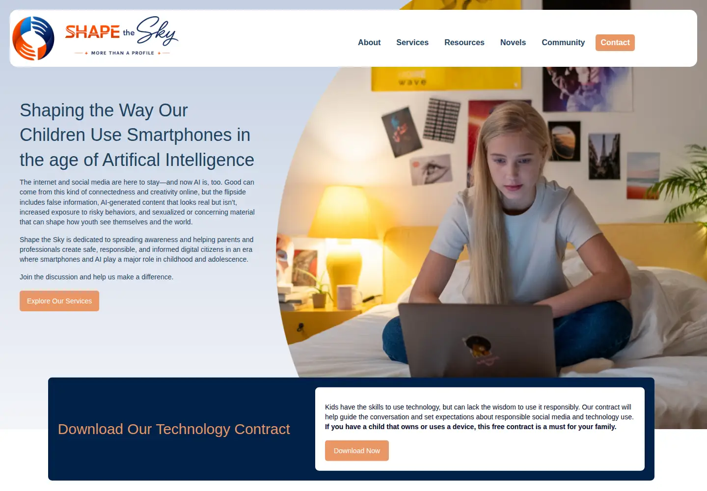 Screenshot of shapethesky.org
