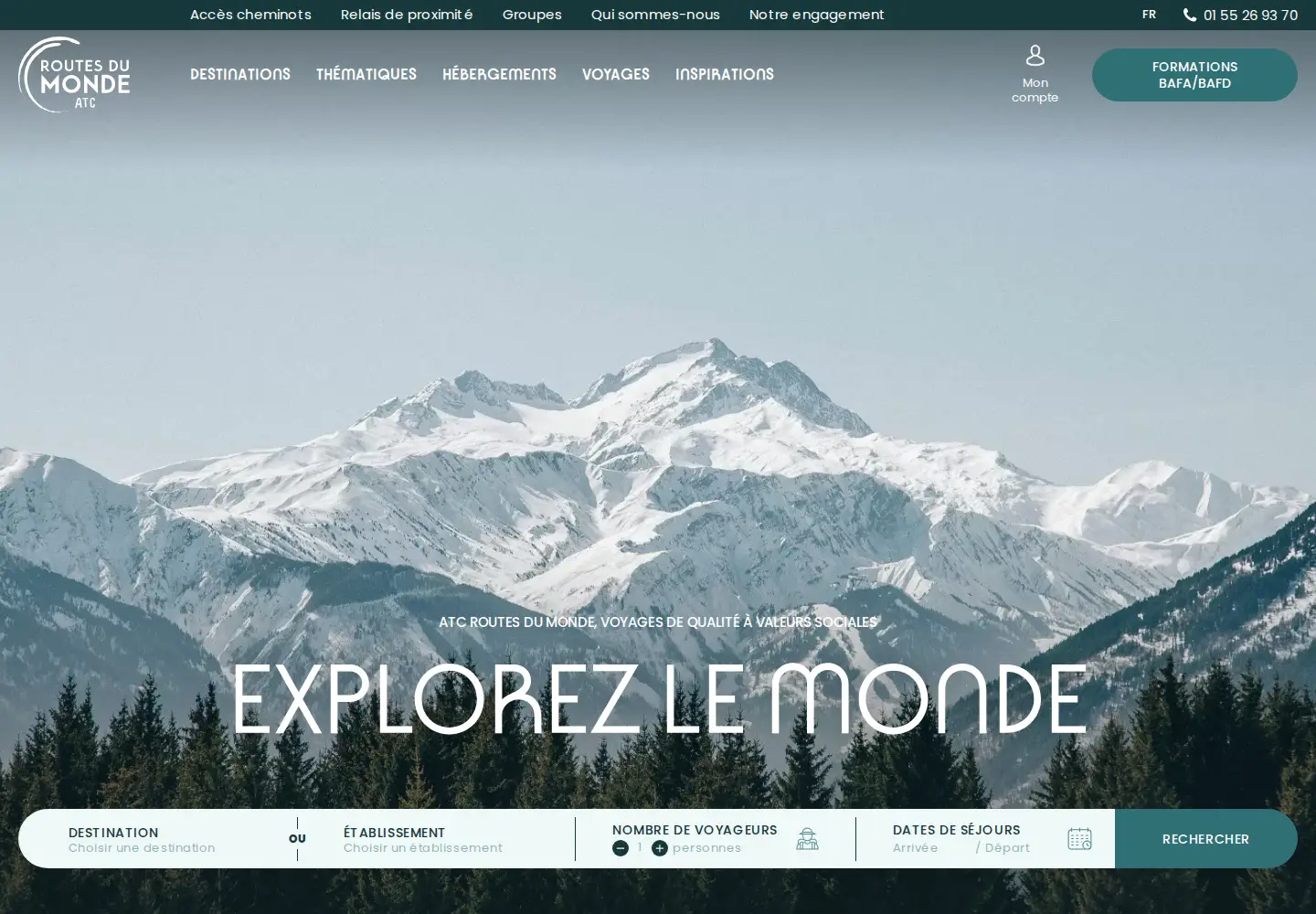 Captured homepage of atc-routesdumonde.com in the current scan