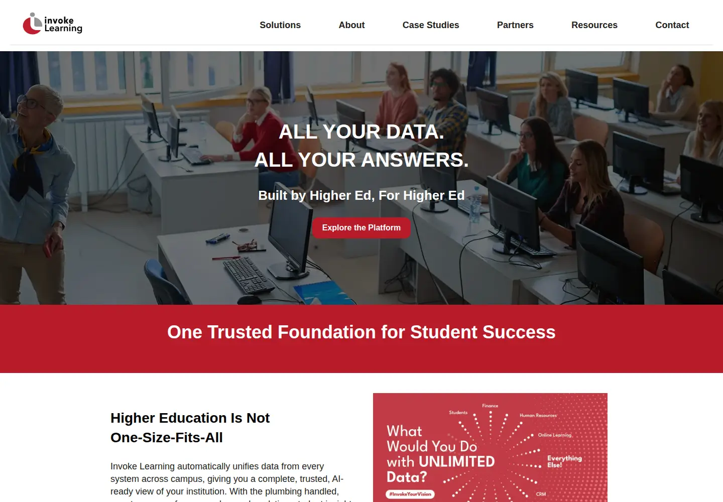 Captured homepage of invokelearning.com in the current scan