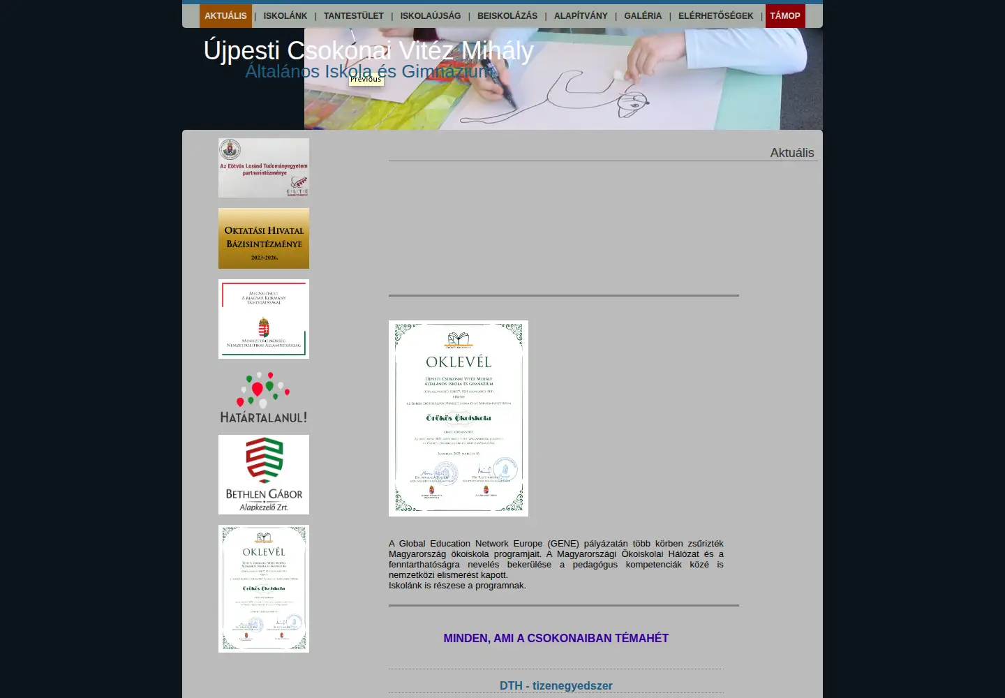 Screenshot of csvmg.hu