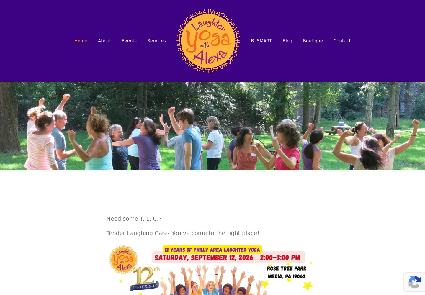 Screenshot of laughteryogawithalexa.com