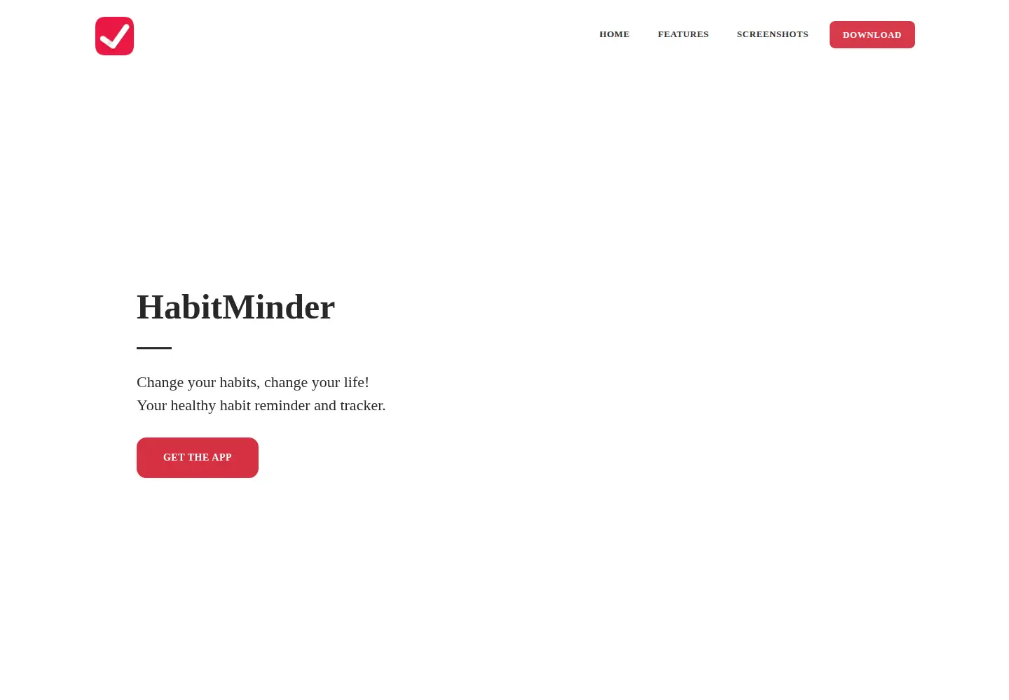 Screenshot of habitminder.com