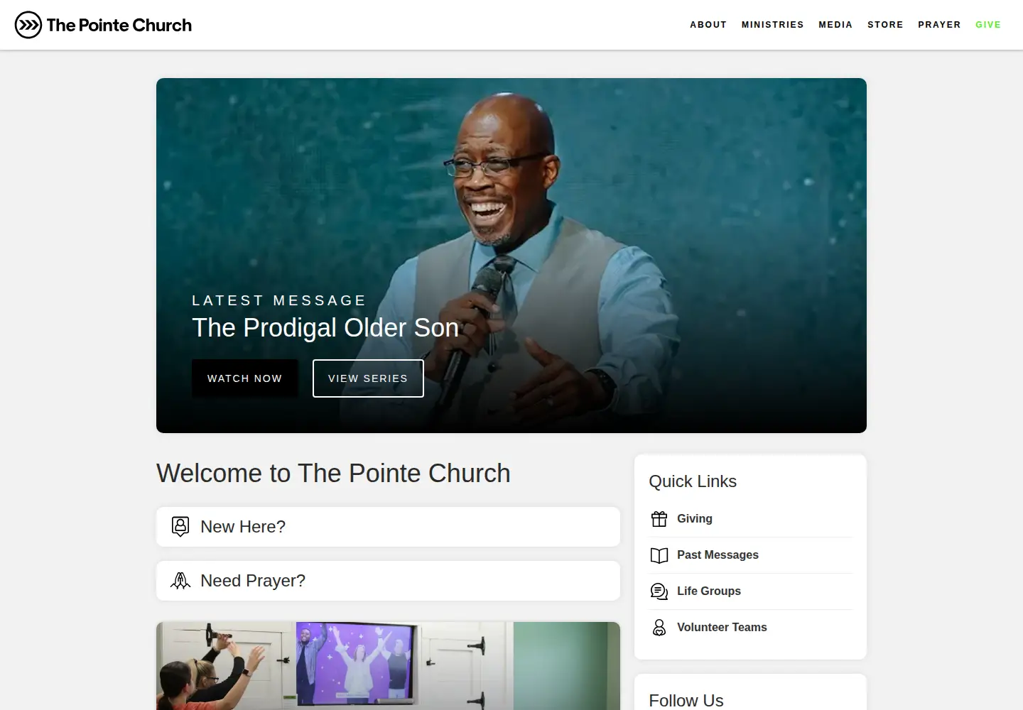 Screenshot of thepointe.cc