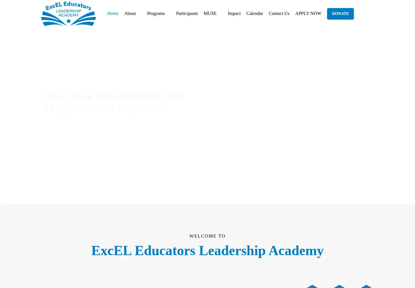 Screenshot of excelleadershipacademy.org
