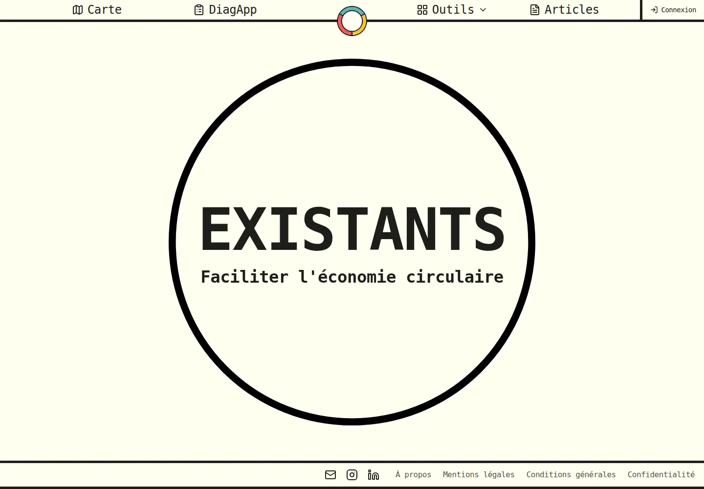 Screenshot of existants.fr
