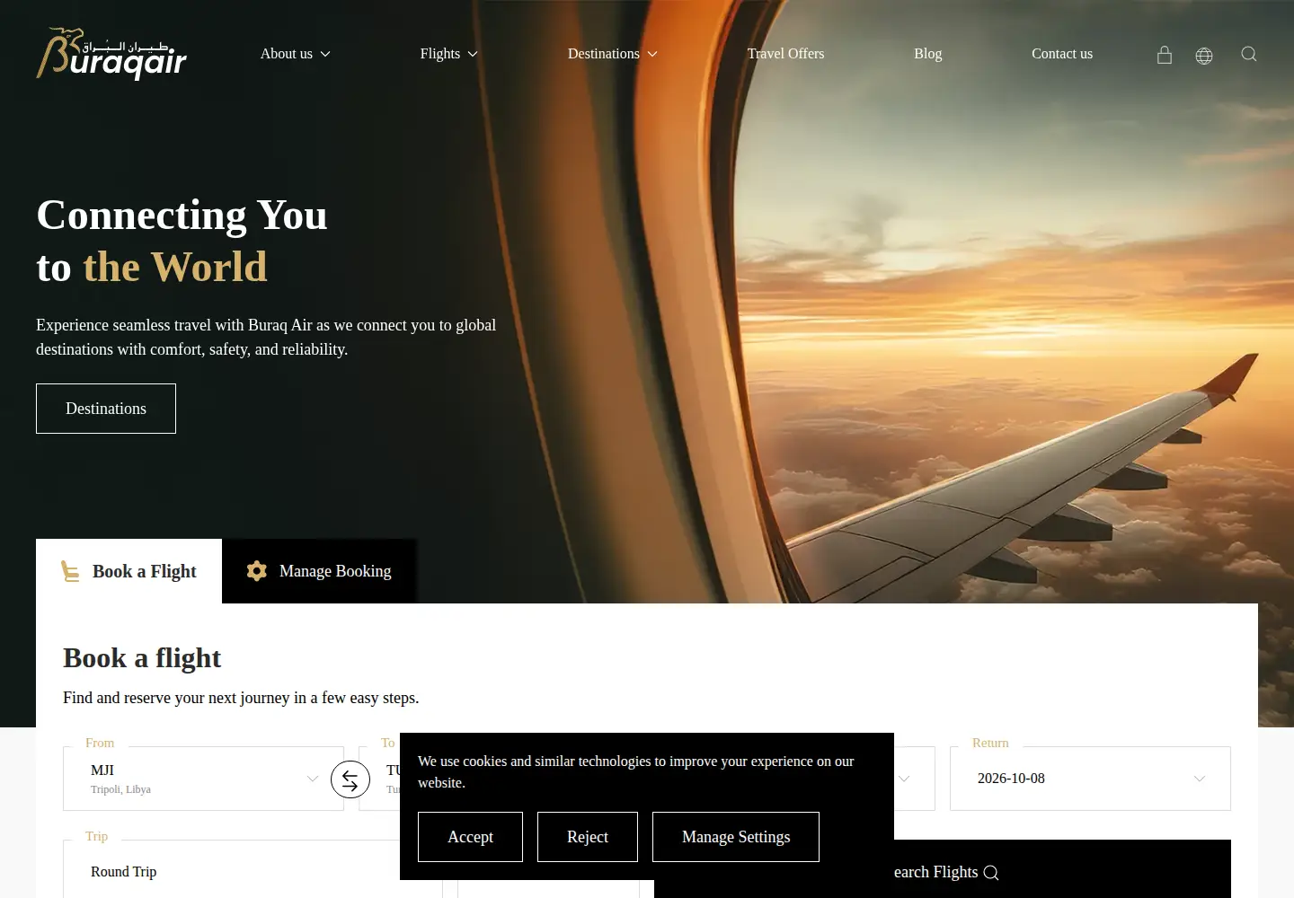 Screenshot of buraq.aero