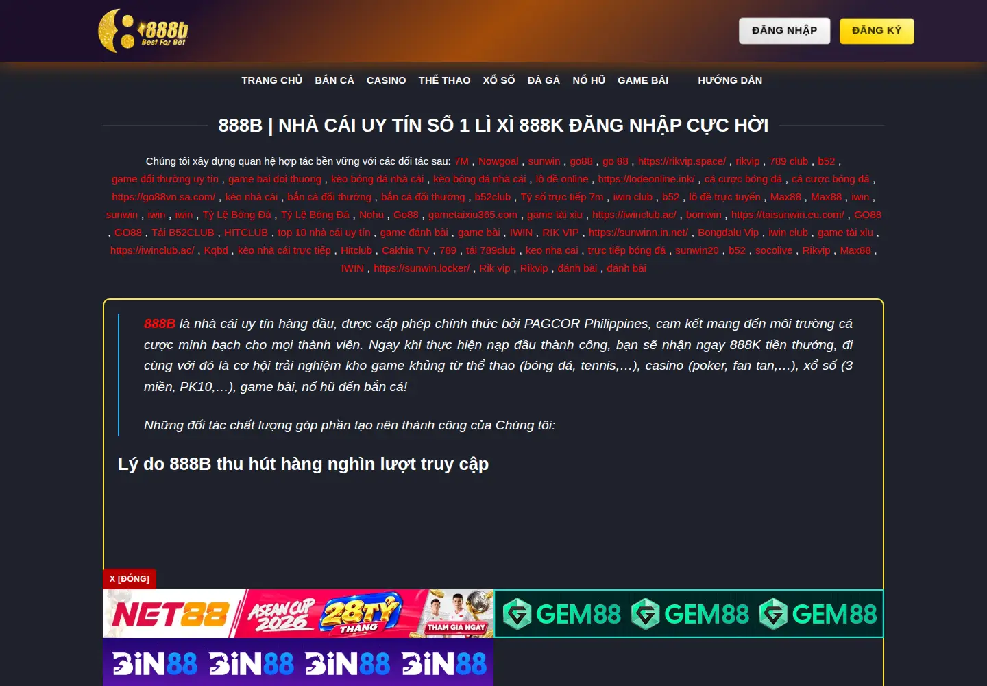 Screenshot of 888baz.com