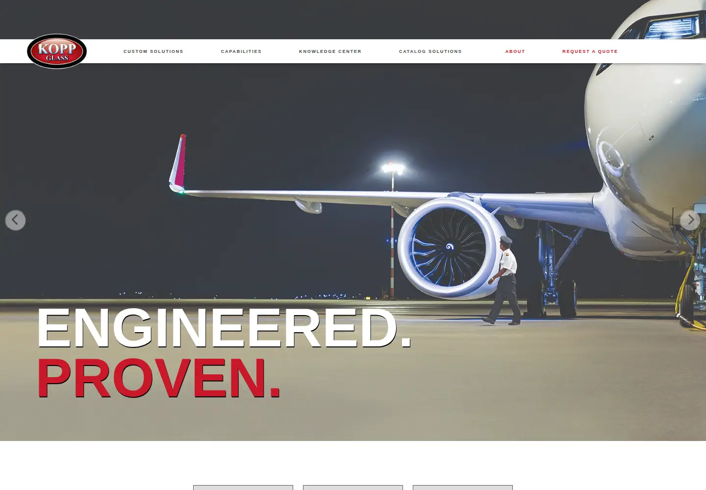 Screenshot of koppglass.com