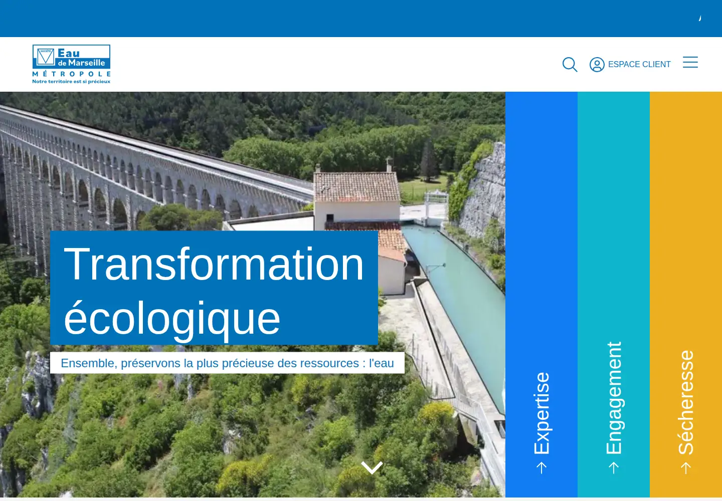 Screenshot of eaudemarseille-metropole.fr