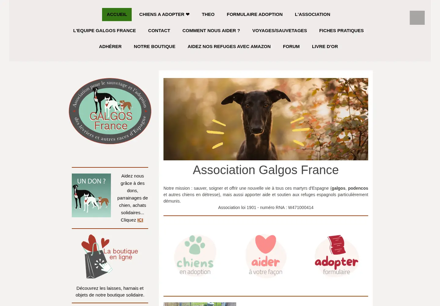 Screenshot of galgosfrance.net