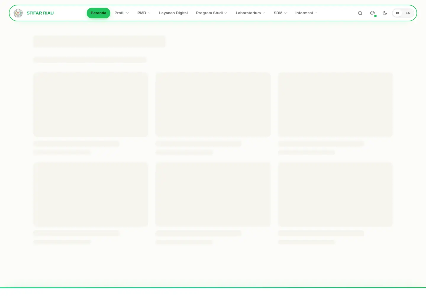 Captured homepage of stifar-riau.ac.id in the current scan