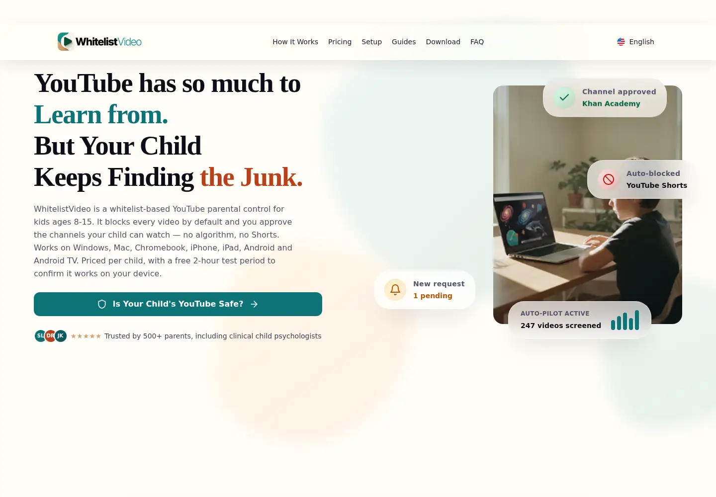 Screenshot of whitelist.video