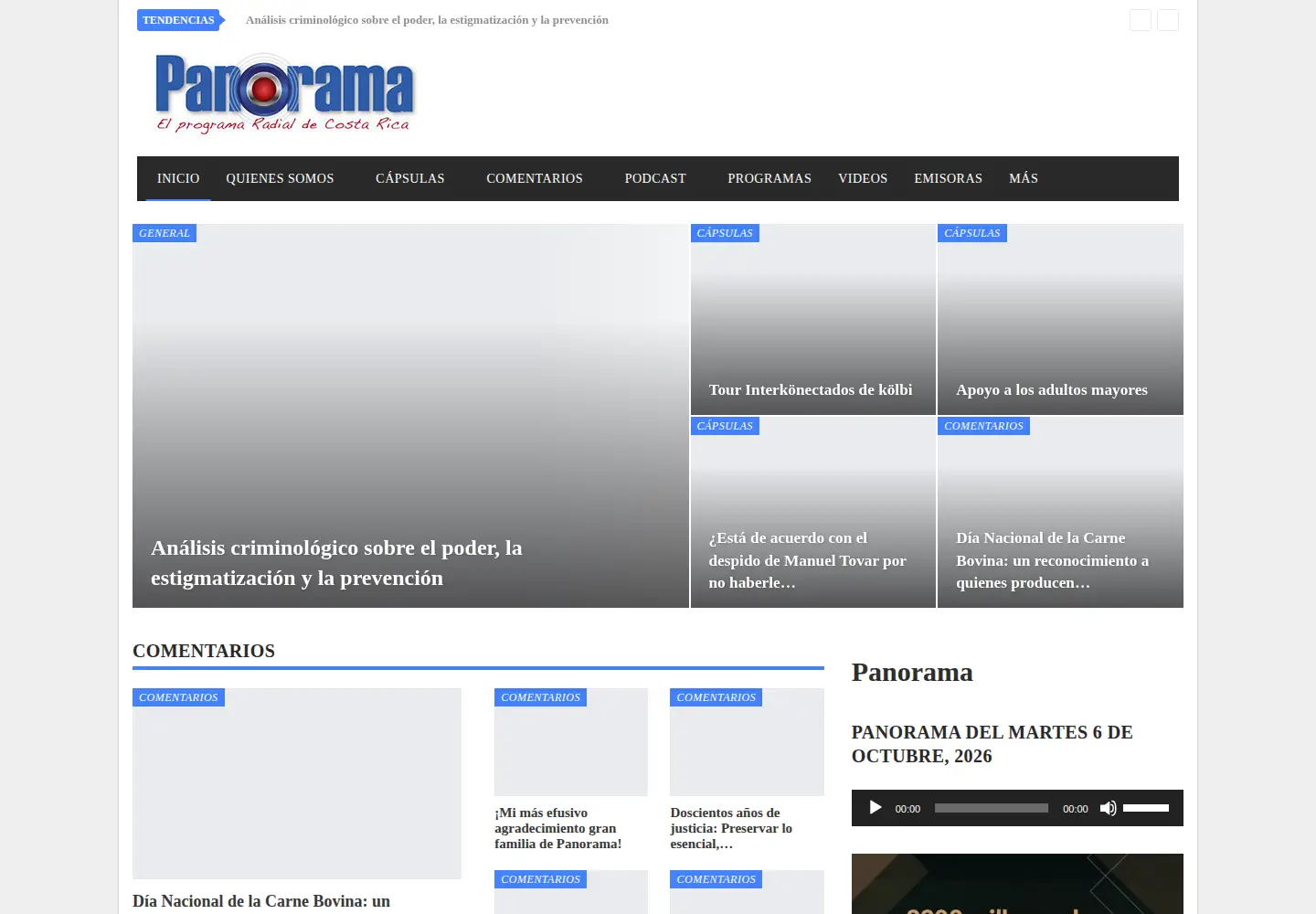 Screenshot of panoramadigital.co.cr