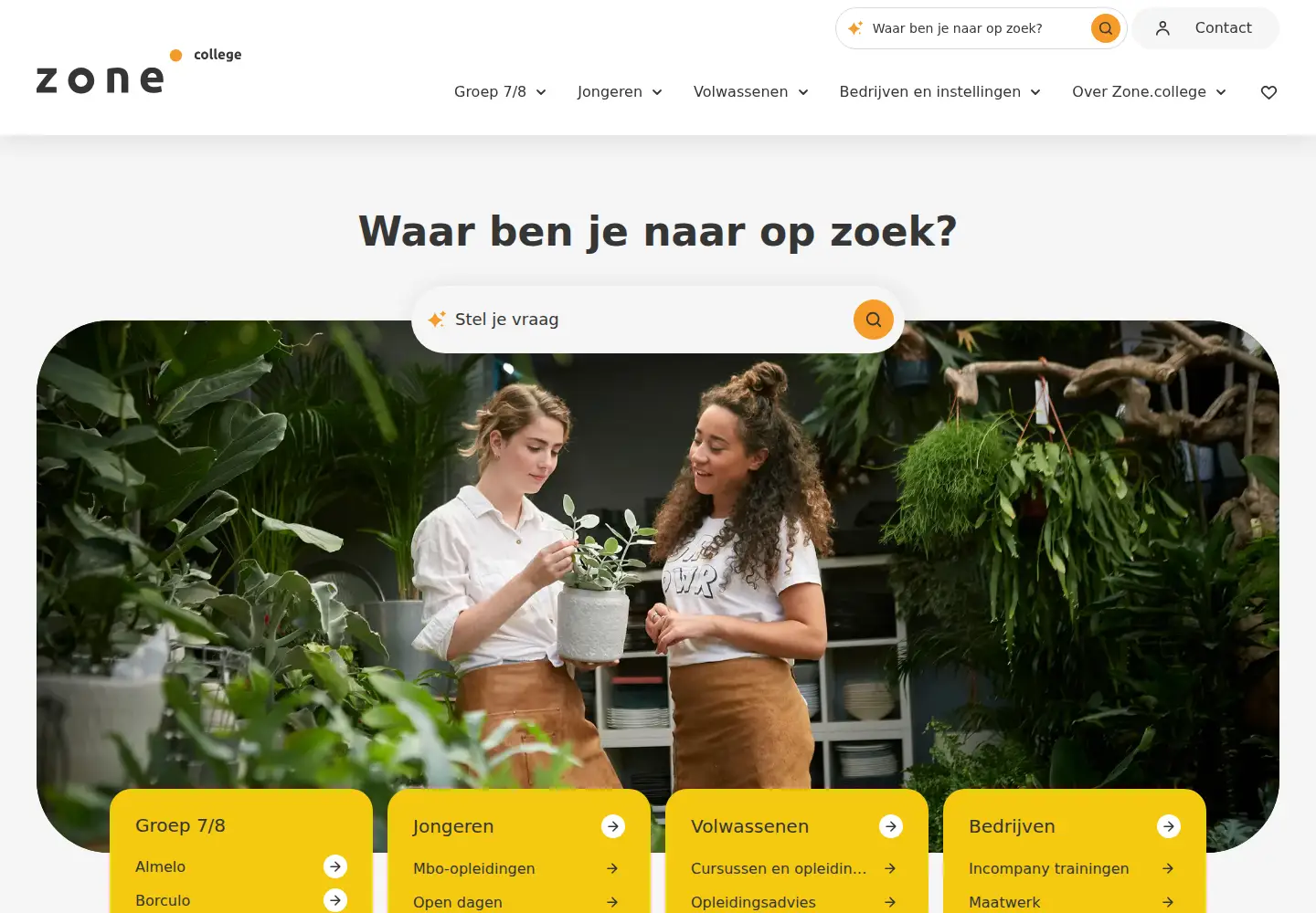 Screenshot of zonecollege.nl