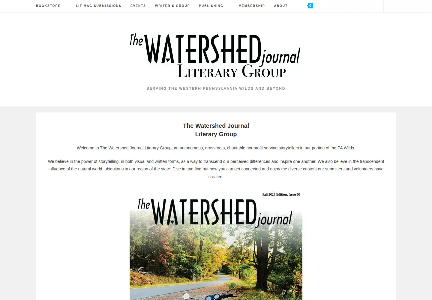 Screenshot of thewatershedjournal.org