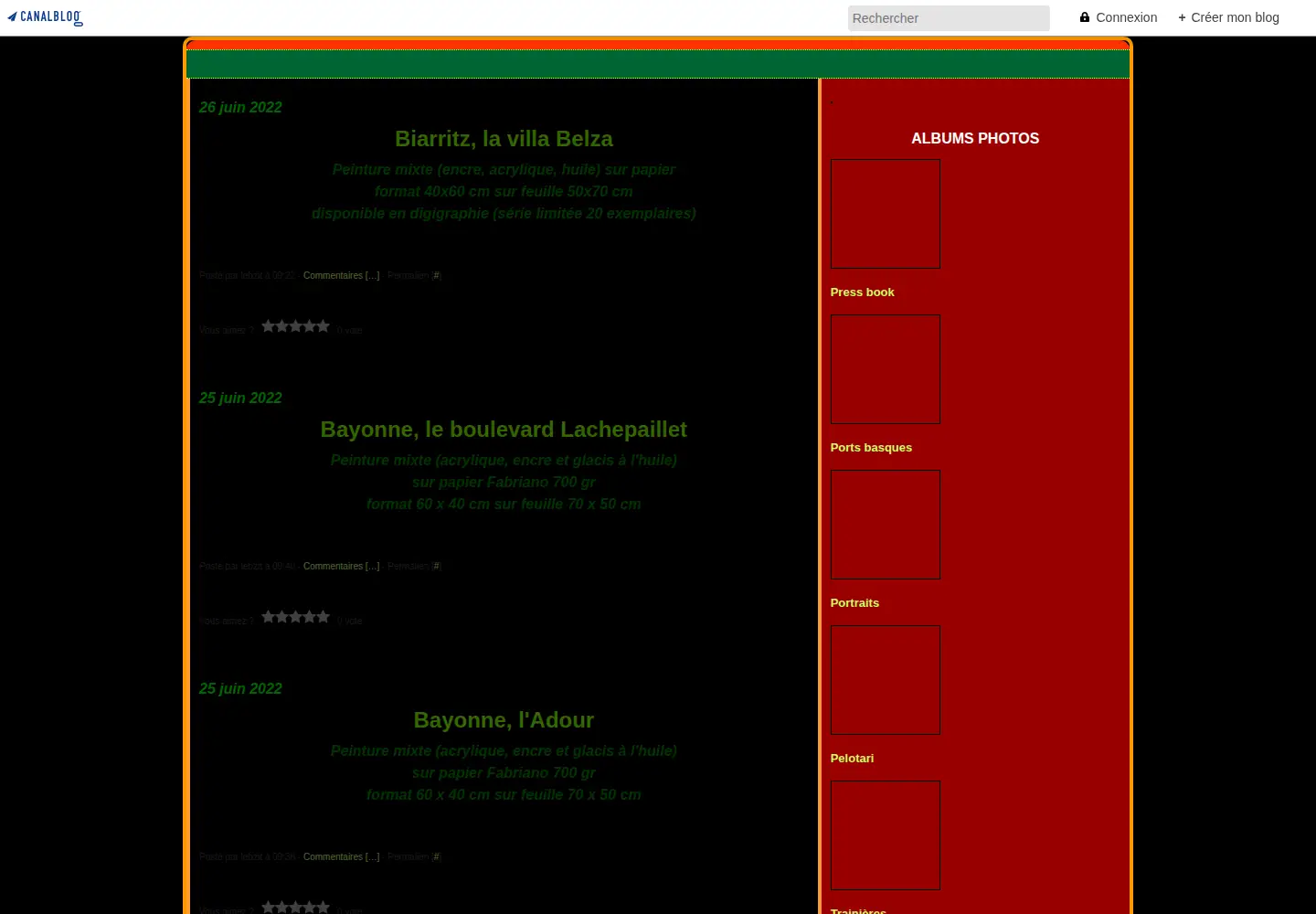 Captured homepage of eric-bourdon.com in the current scan
