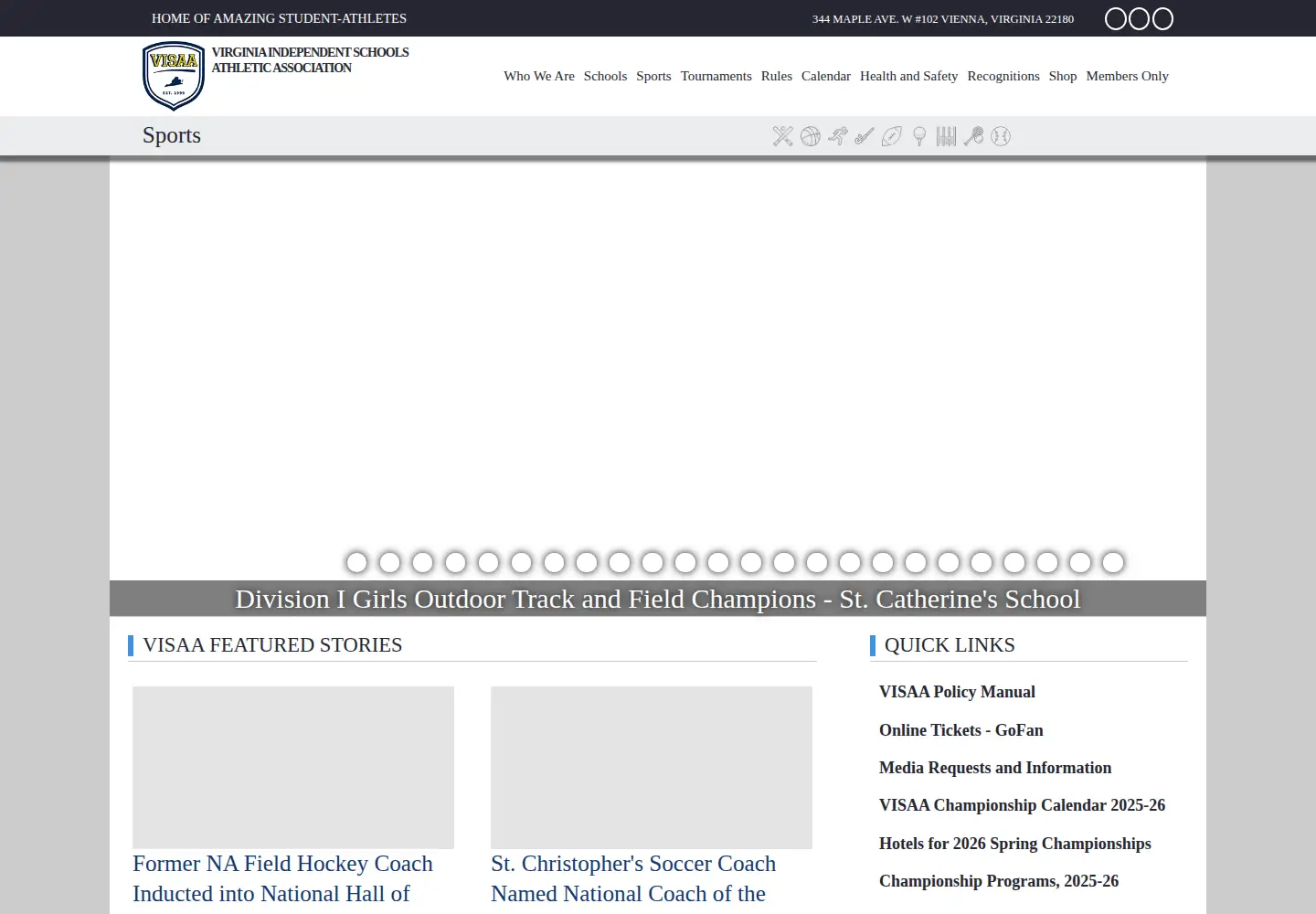 Screenshot of visaa.org