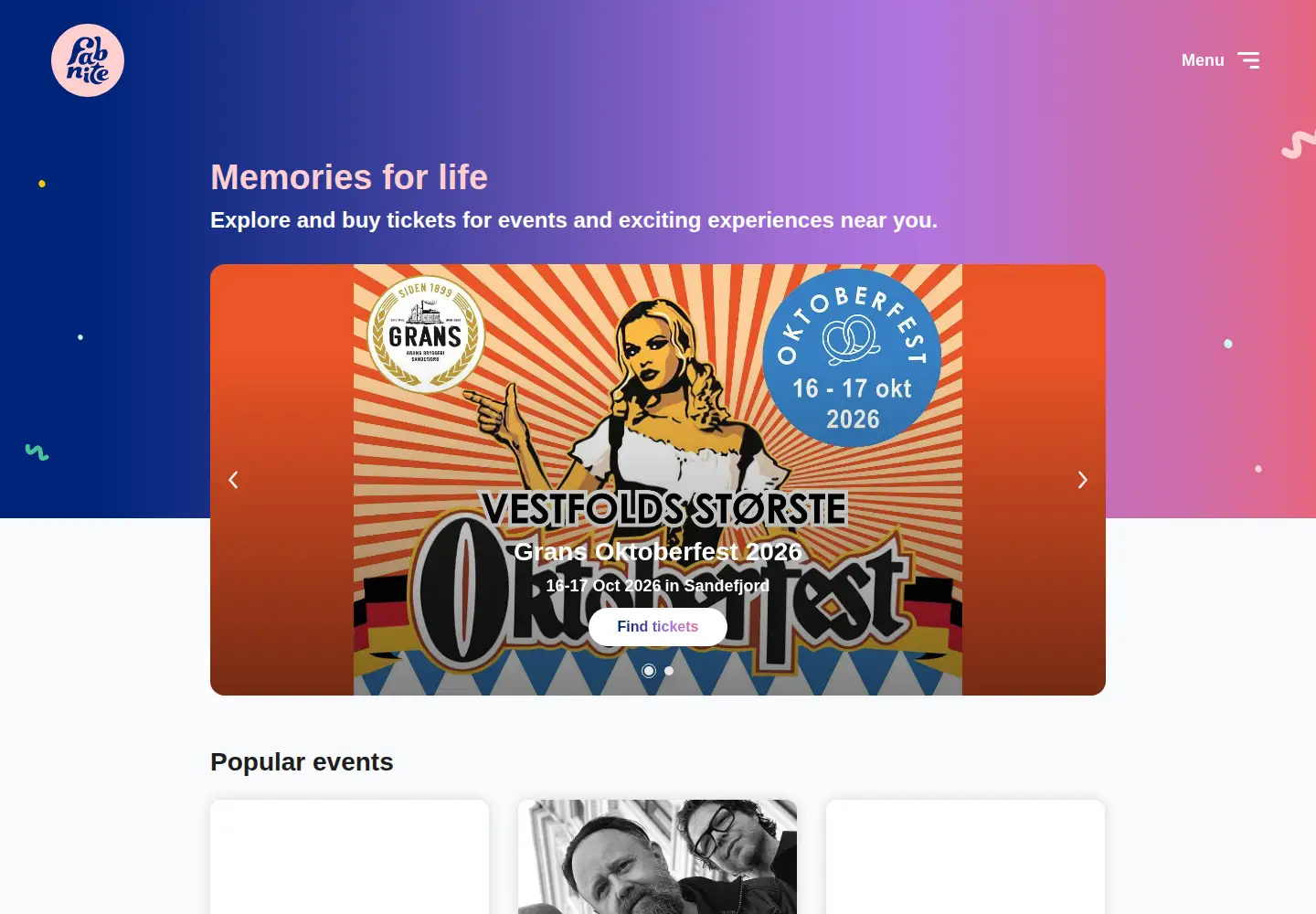 Captured homepage of fabnite.com in the current scan