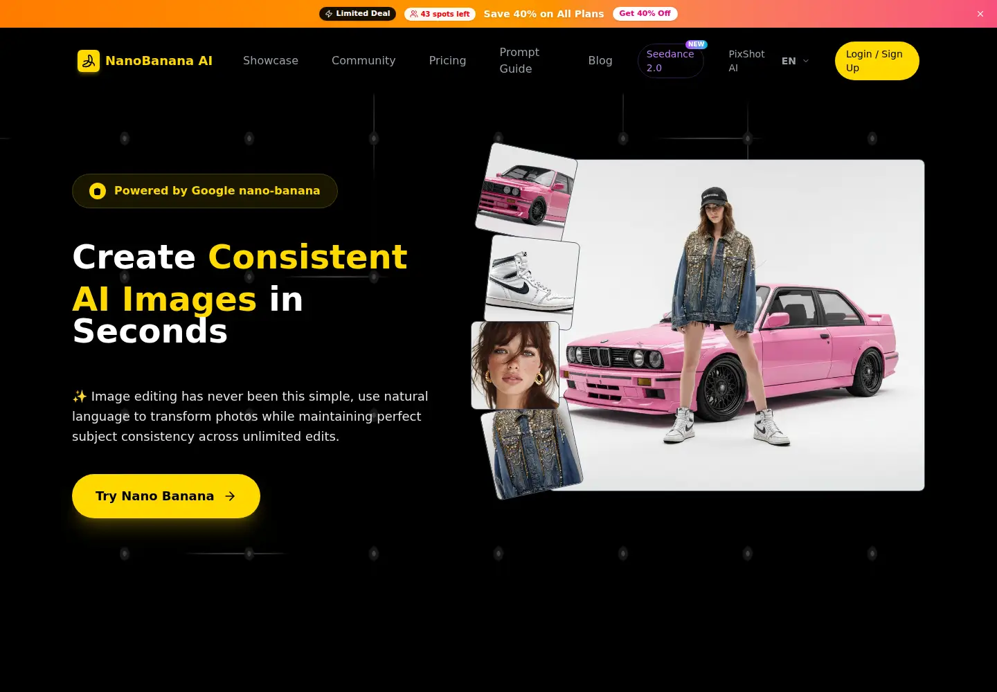 Screenshot of ai-nanobanana.com