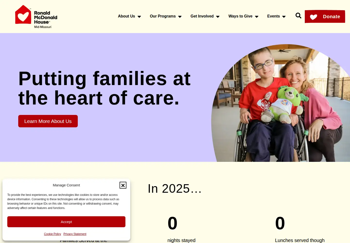 Screenshot of rmhcmidmo.org
