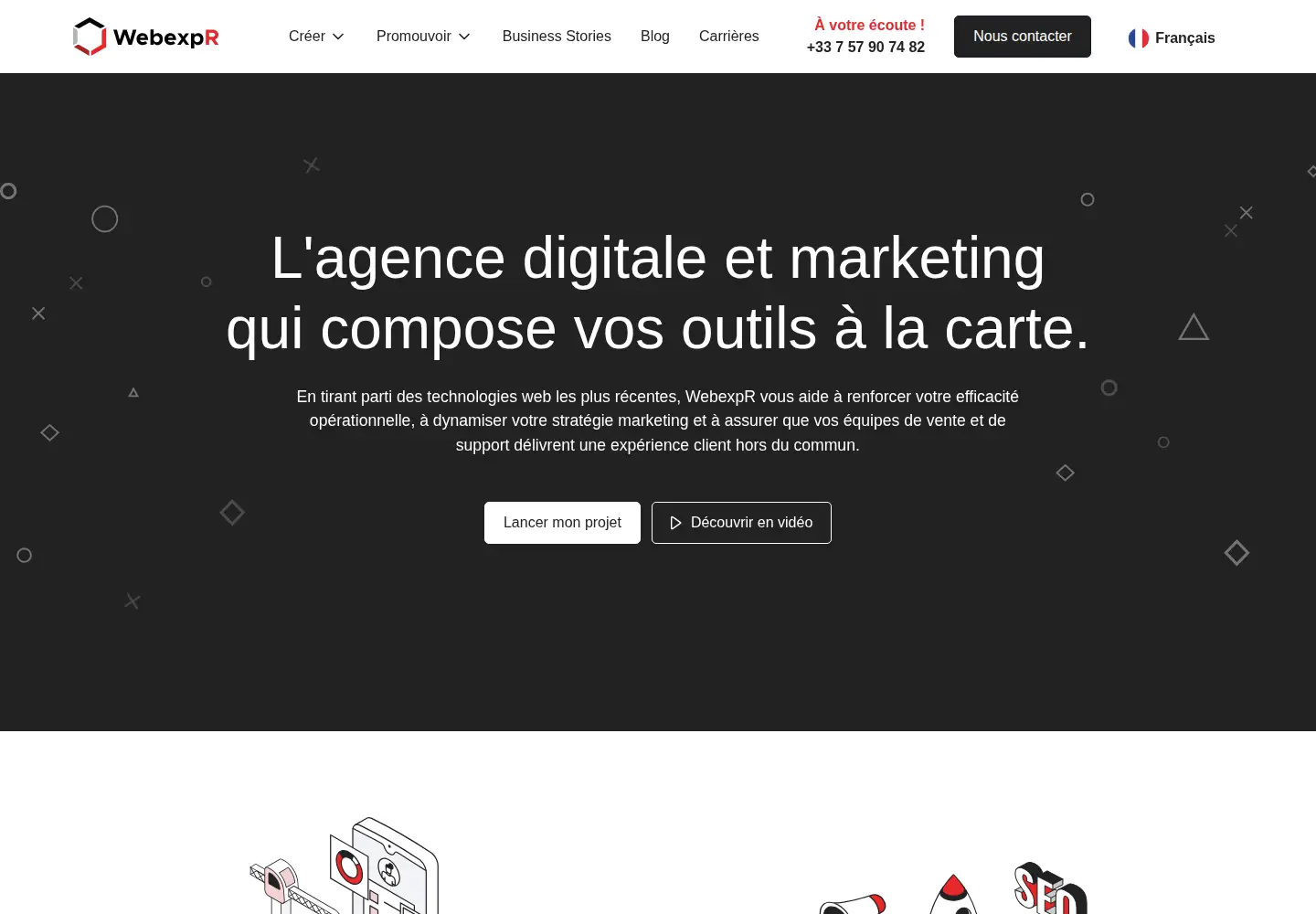 Captured homepage of webexpr.fr in the current scan
