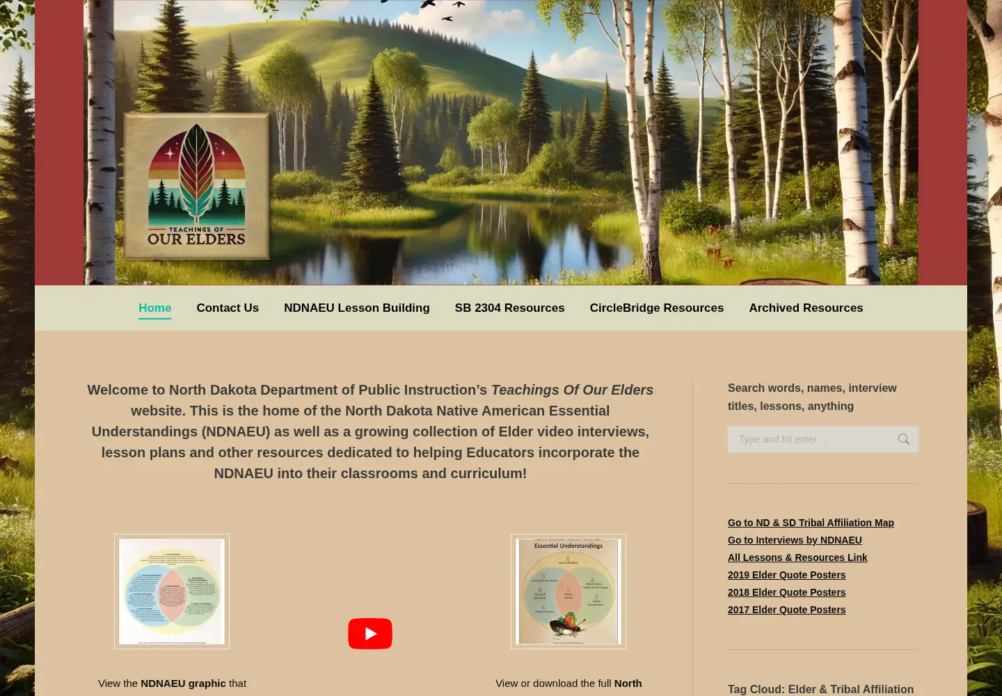 Screenshot of teachingsofourelders.org