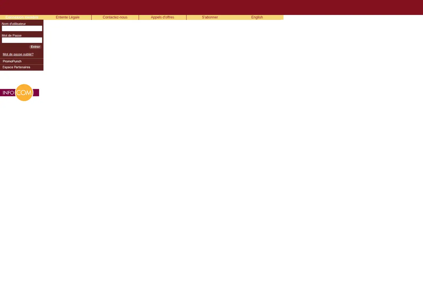 Captured homepage of saq-b2b.com in the current scan