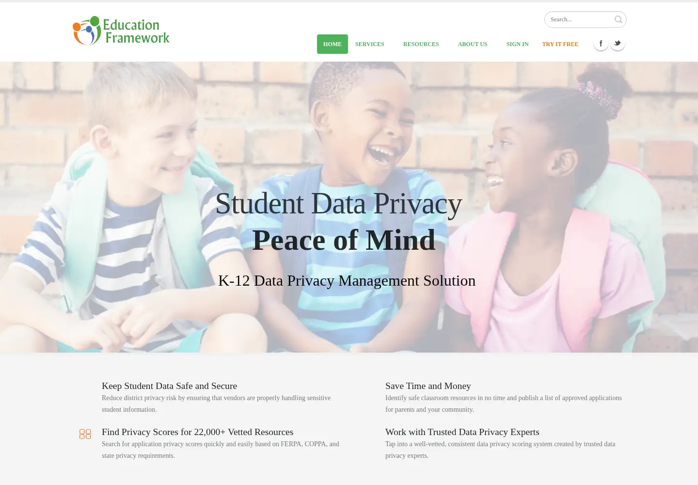 Screenshot of educationframework.com