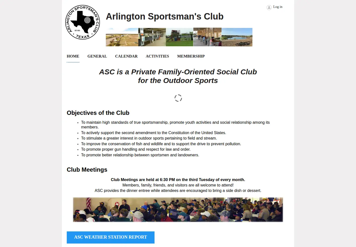 Captured homepage of arlingtonsportsman.com in the current scan