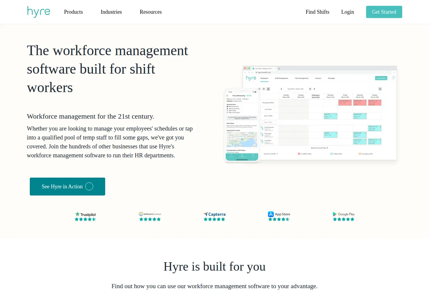Screenshot of hyrestaff.com