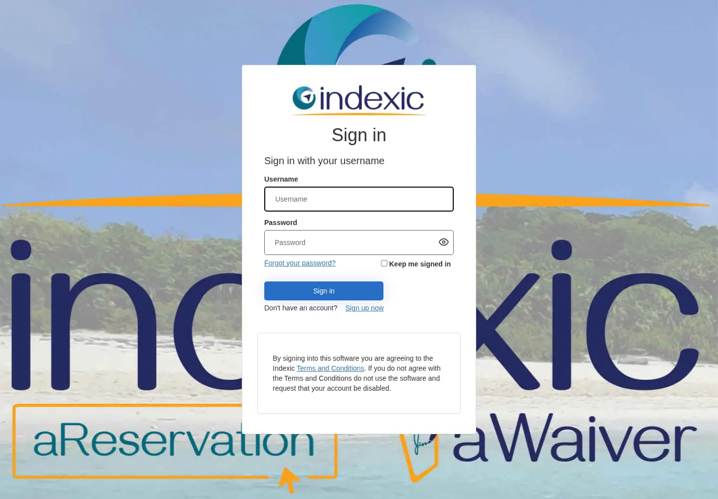 Screenshot of areservation.com
