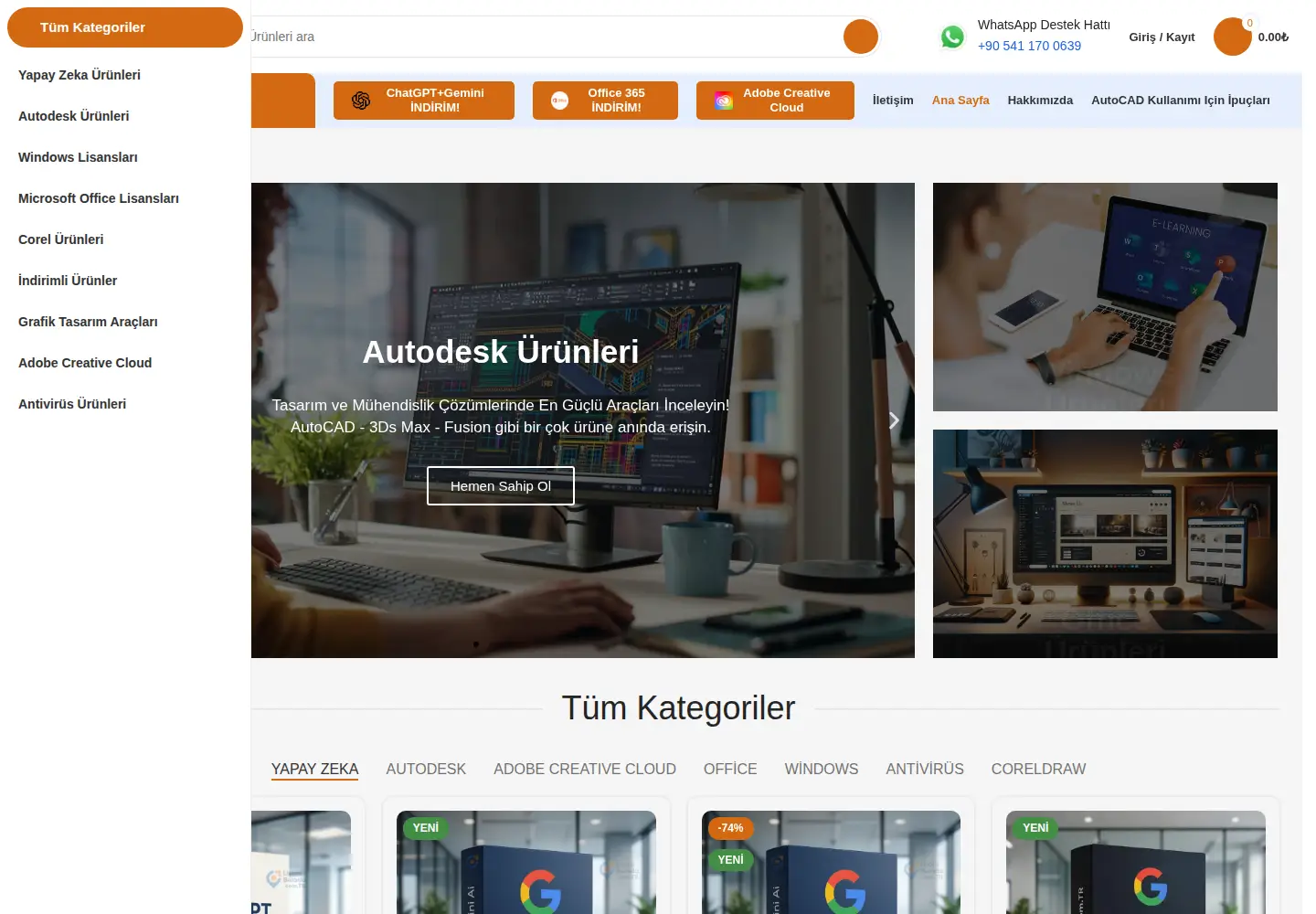 Screenshot of lisansburada.com.tr