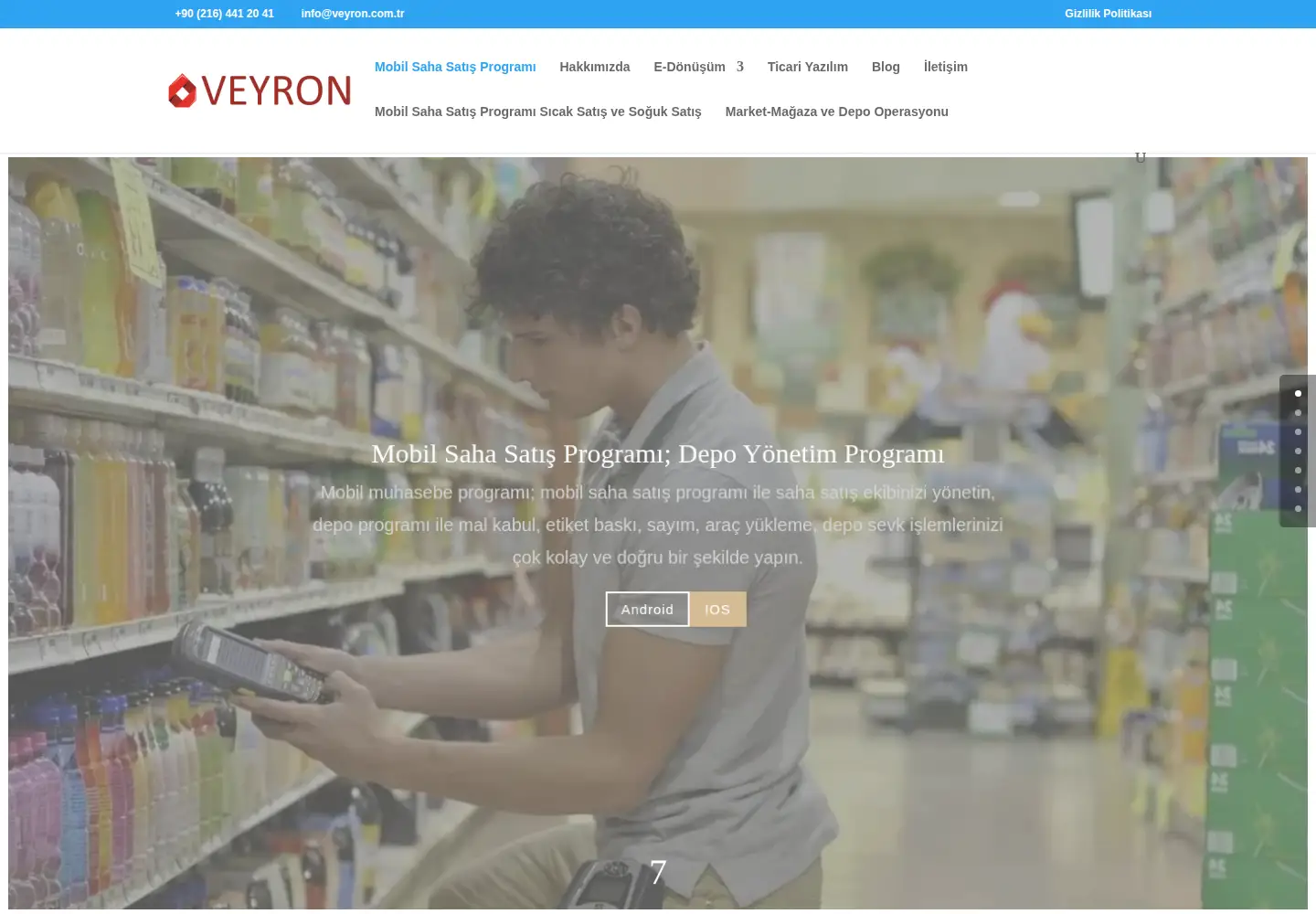 Captured homepage of veyron.com.tr in the current scan