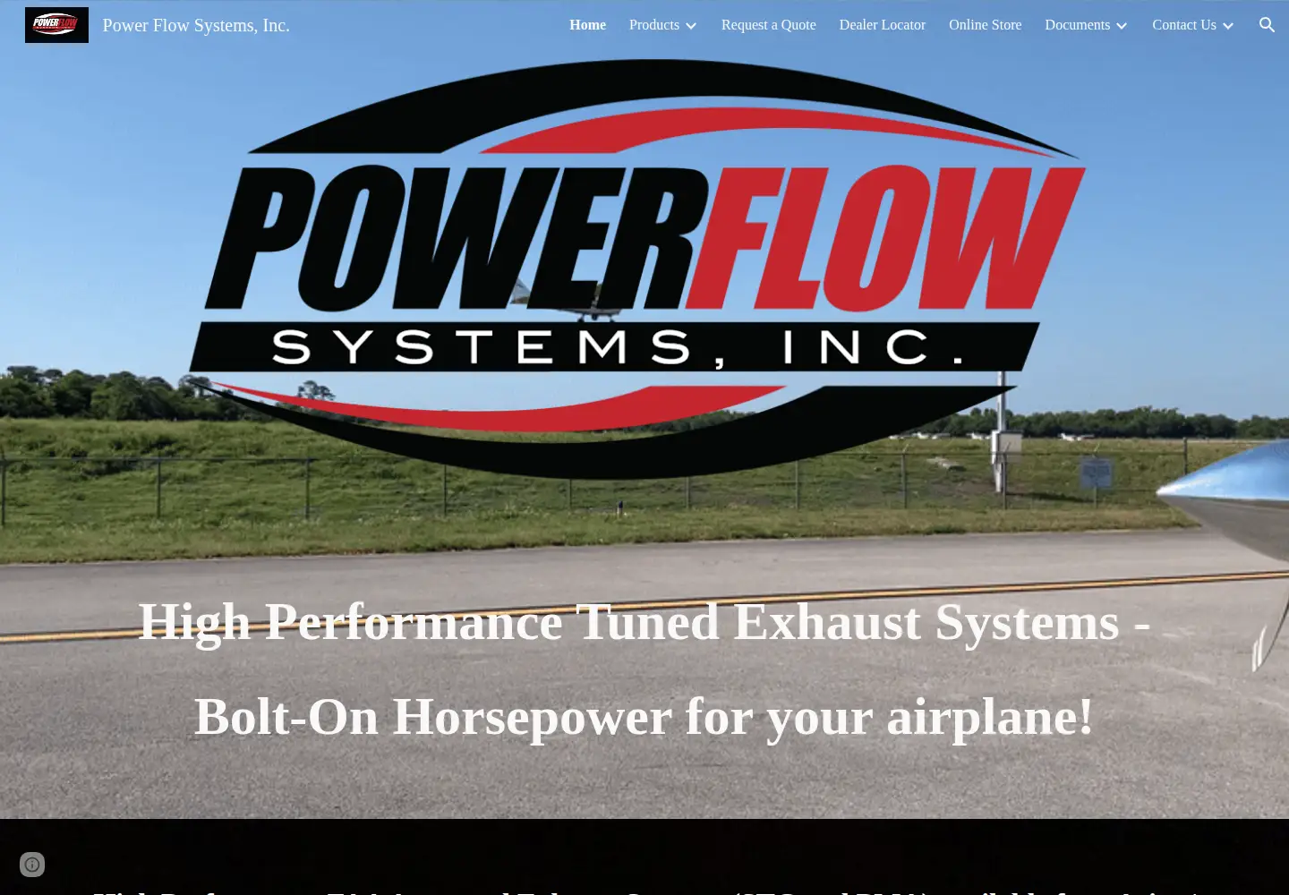 Captured homepage of powerflowsystems.com in the current scan