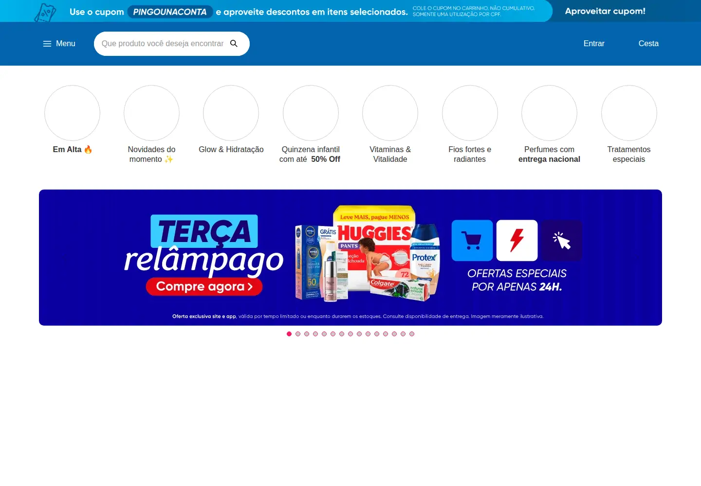 Screenshot of drogariarosario.com.br