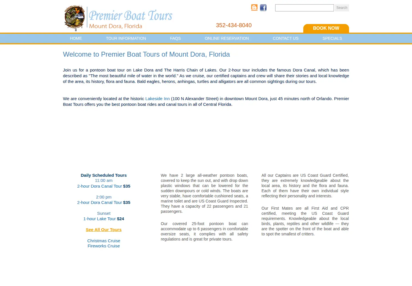 Screenshot of doracanaltour.com