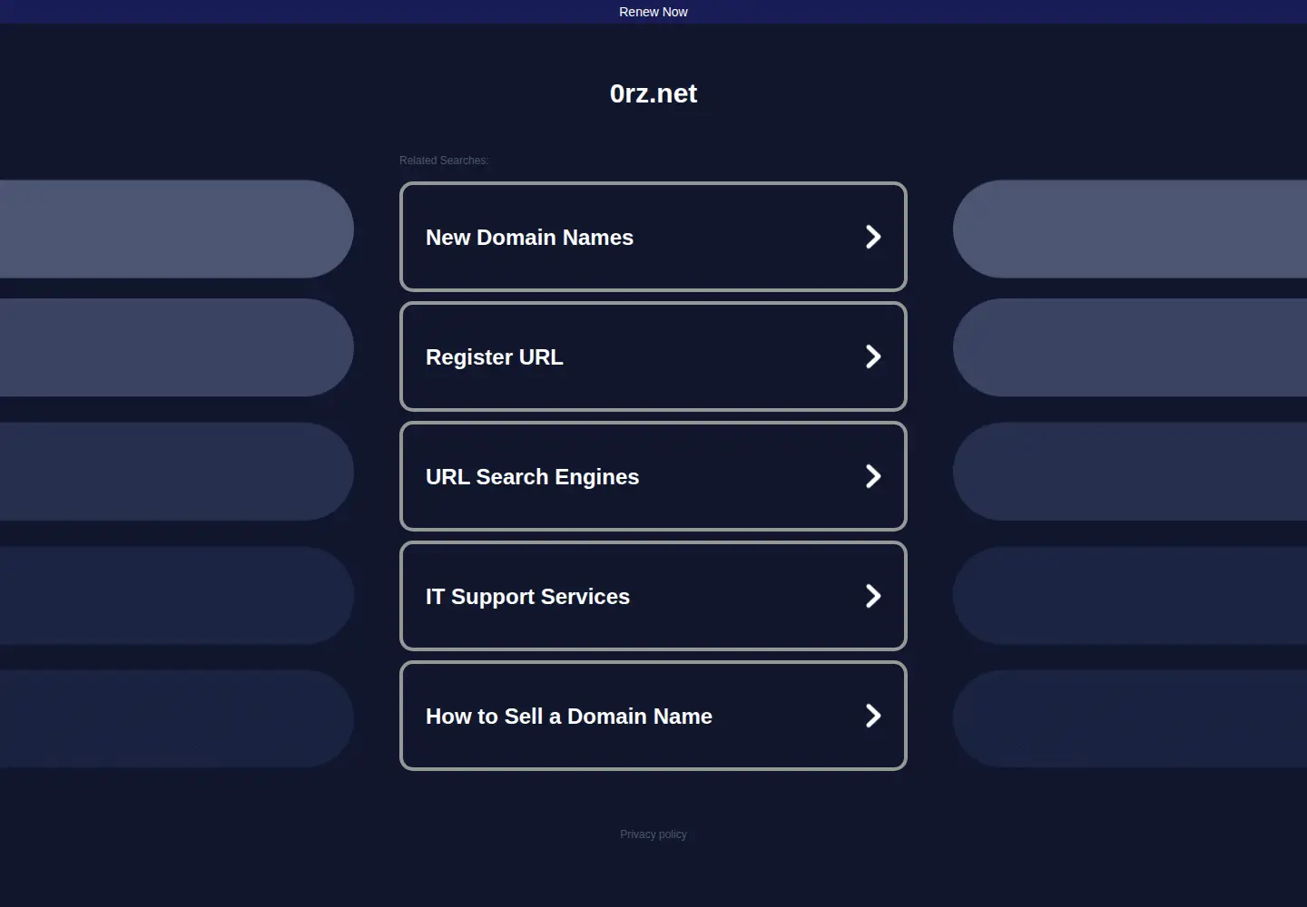 Captured homepage of 0rz.net in the current scan
