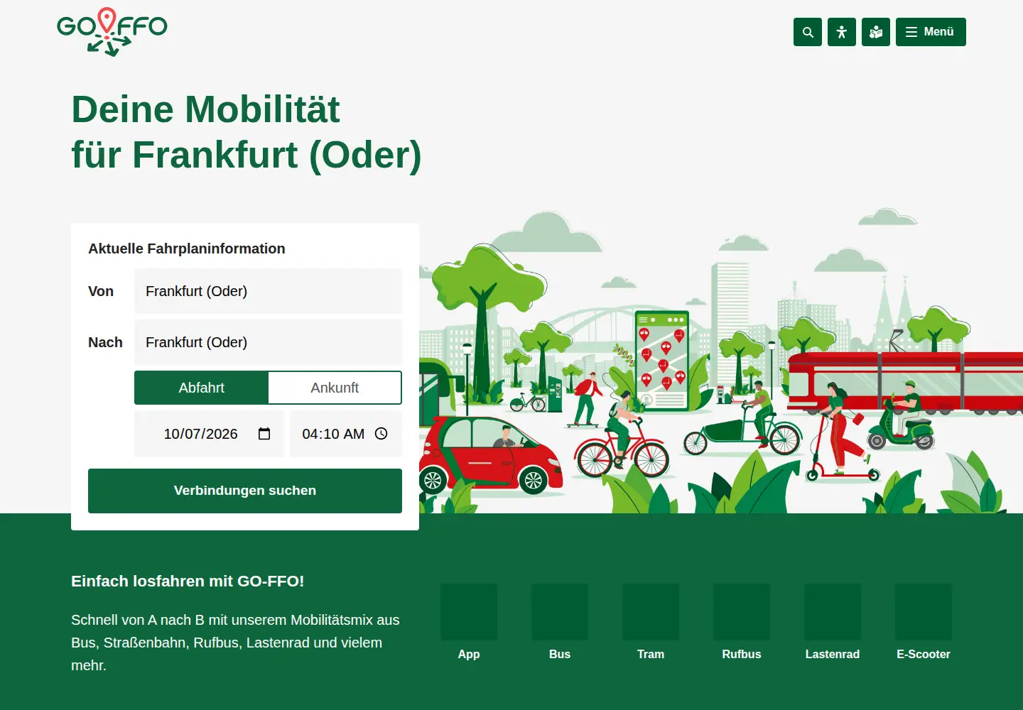 Captured homepage of go-ffo.de in the current scan