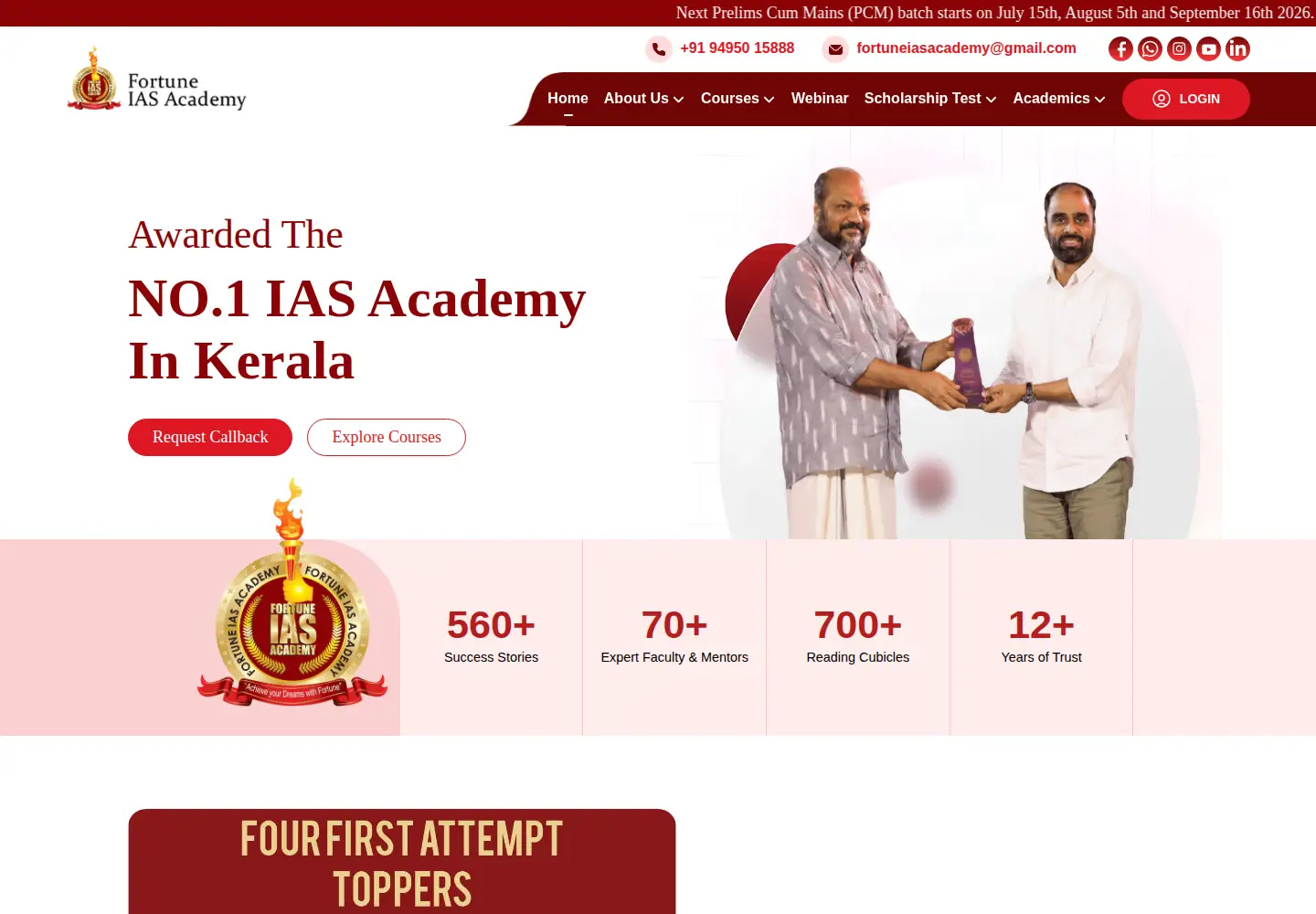 Screenshot of fortuneias.com