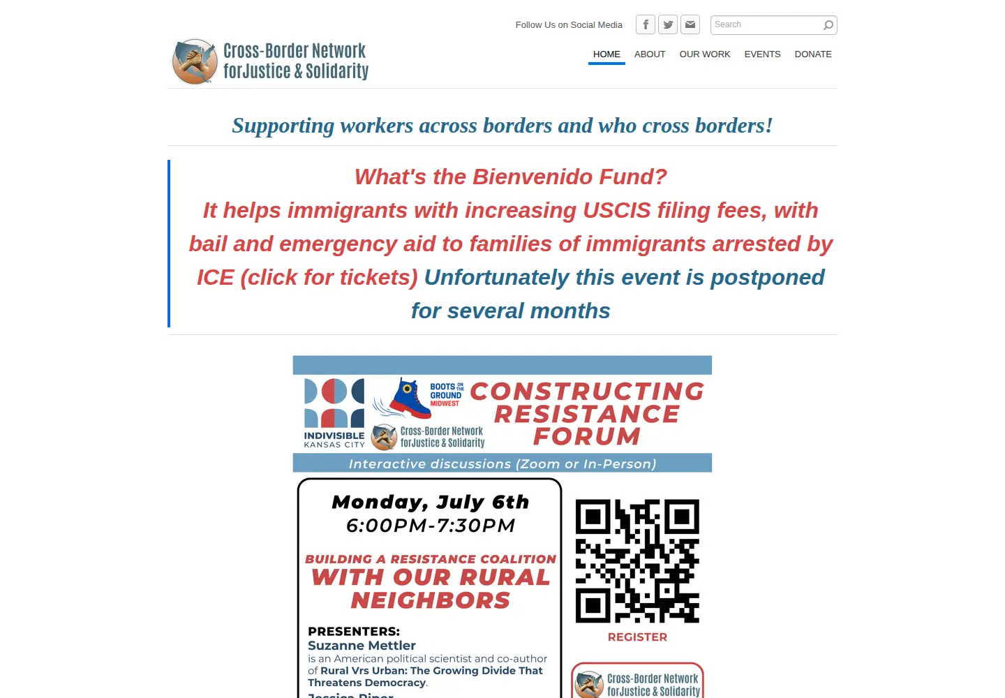 Screenshot of crossbordernetwork.org