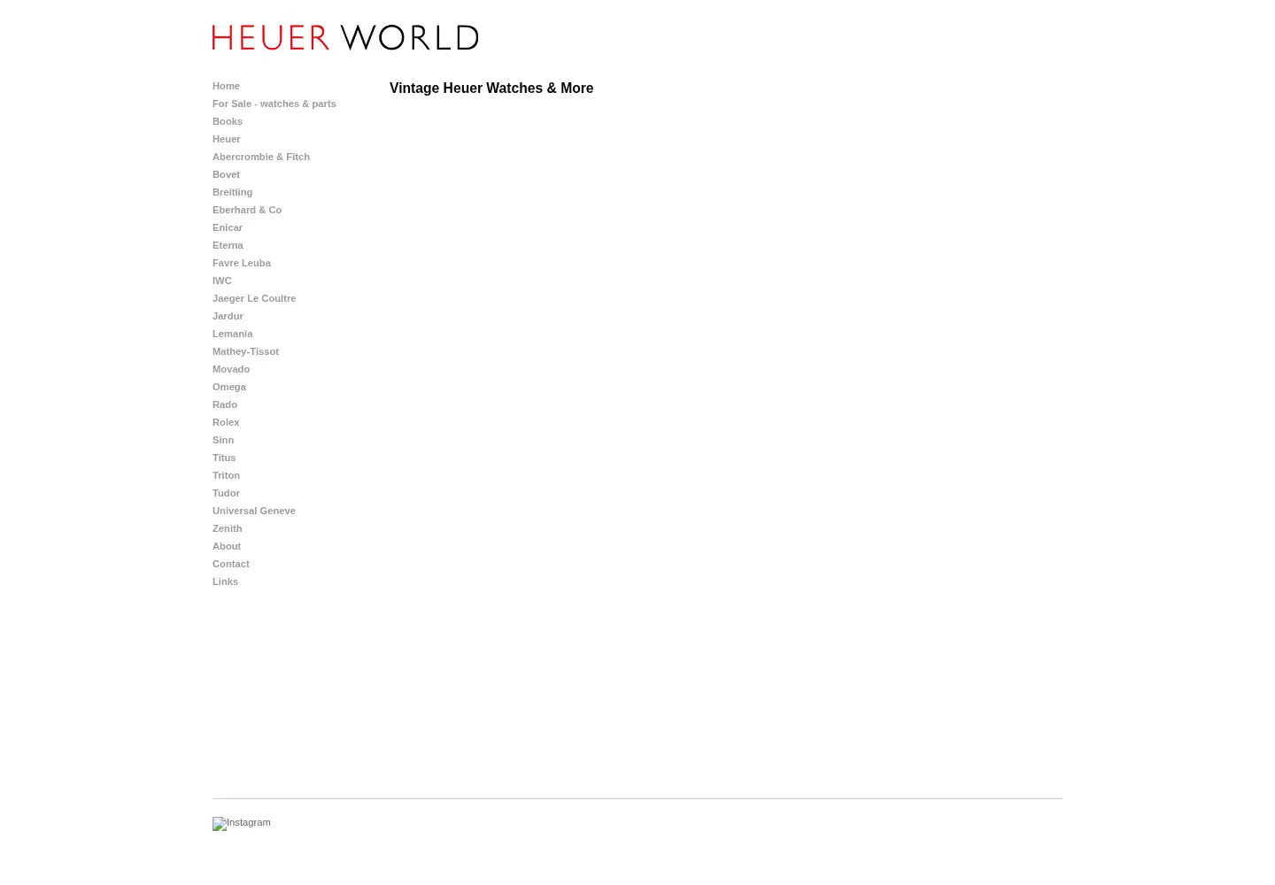 Captured homepage of heuerworld.com in the current scan