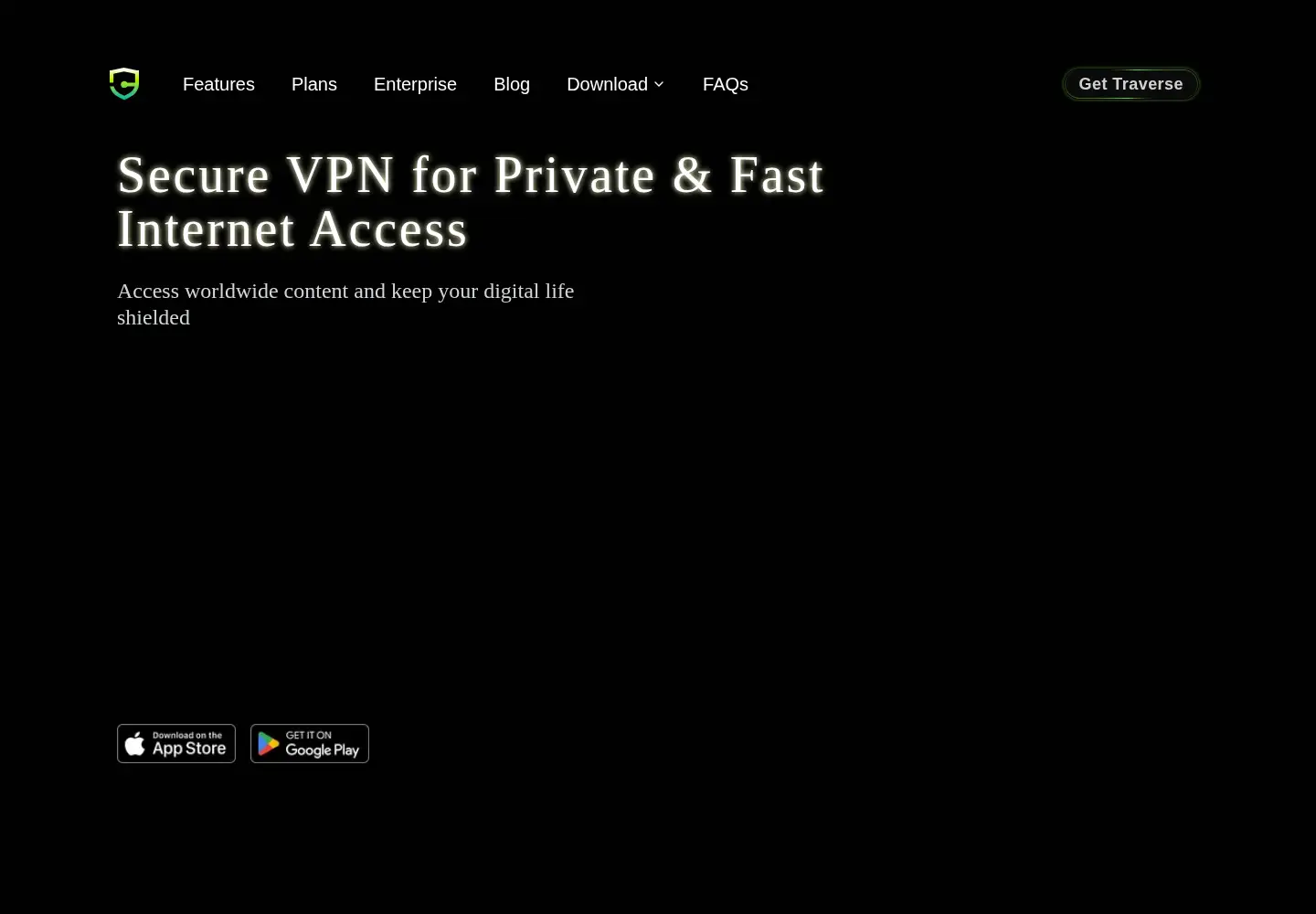 Screenshot of traversevpn.com
